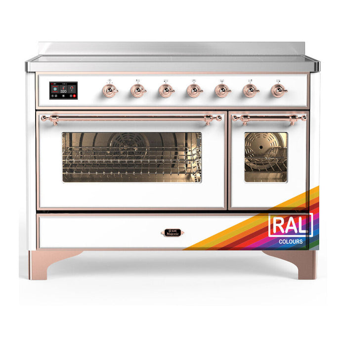 ILVE UMIB48N Majestic III 48 inch Induction Range with 6 Elements, Booster Function, Bridge Control, Residual Heat Indicator (UMIB48NR3)