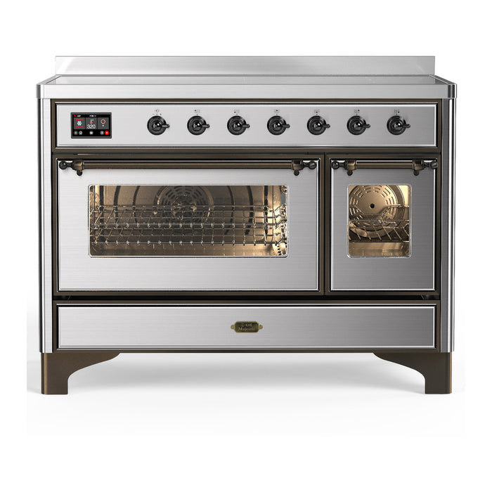 ILVE UMIB48N Majestic III 48 inch Induction Range with 6 Elements, Booster Function, Bridge Control, Residual Heat Indicator (UMIB48NR3)