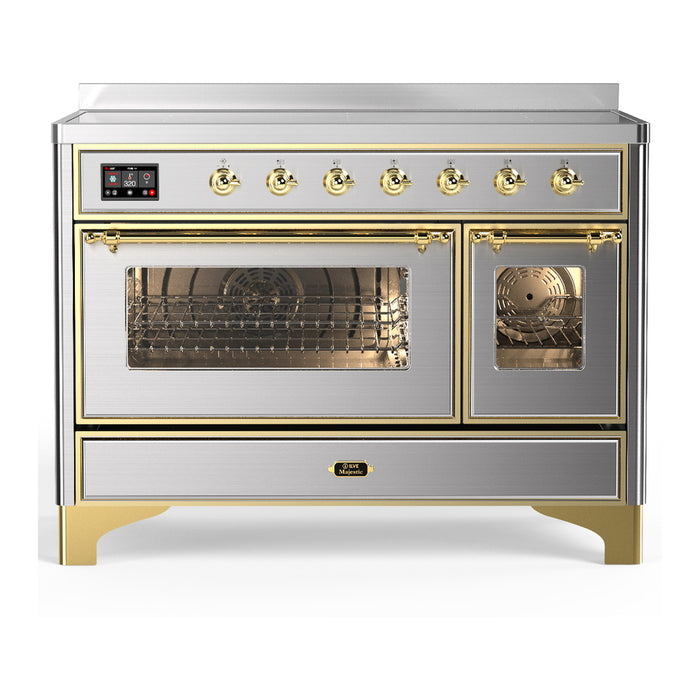 ILVE UMIB48N Majestic III 48 inch Induction Range with 6 Elements, Booster Function, Bridge Control, Residual Heat Indicator (UMIB48NR3)