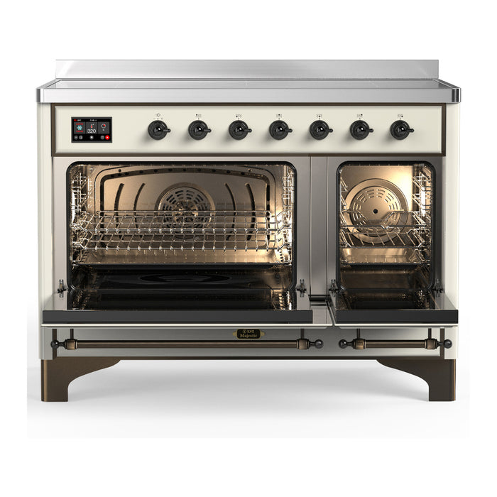 ILVE UMIB48N Majestic III 48 inch Induction Range with 6 Elements, Booster Function, Bridge Control, Residual Heat Indicator (UMIB48QNR3)