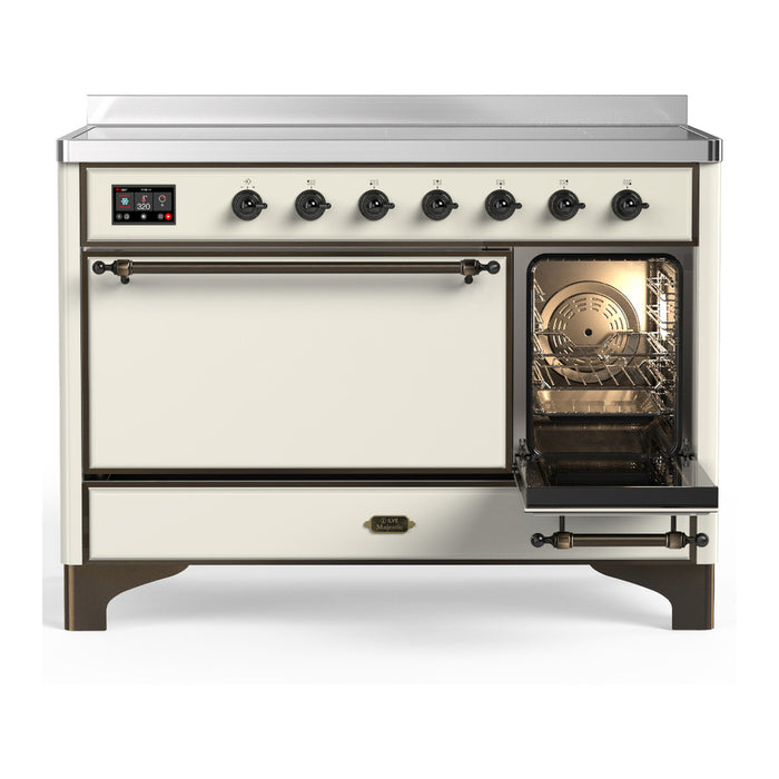 ILVE UMIB48N Majestic III 48 inch Induction Range with 6 Elements, Booster Function, Bridge Control, Residual Heat Indicator (UMIB48QNR3)