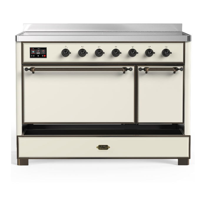 ILVE UMIB48N Majestic III 48 inch Induction Range with 6 Elements, Booster Function, Bridge Control, Residual Heat Indicator (UMIB48QNR3)