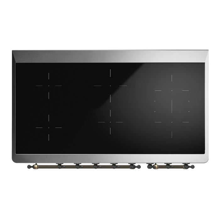 ILVE UMIB48N Majestic III 48 inch Induction Range with 6 Elements, Booster Function, Bridge Control, Residual Heat Indicator (UMIB48QNR3)