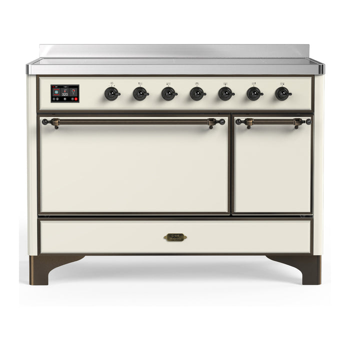 ILVE UMIB48N Majestic III 48 inch Induction Range with 6 Elements, Booster Function, Bridge Control, Residual Heat Indicator (UMIB48QNR3)