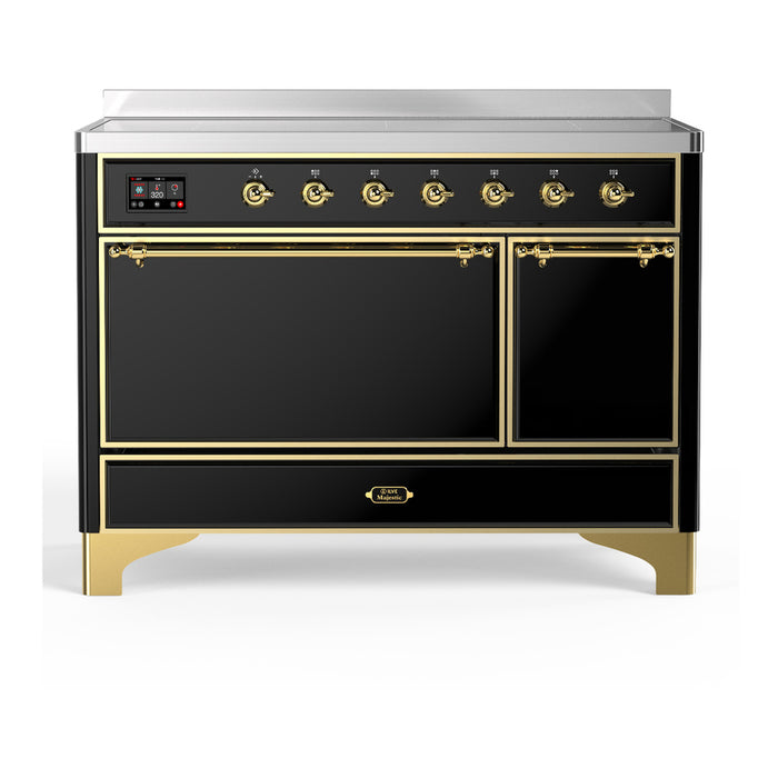 ILVE UMIB48N Majestic III 48 inch Induction Range with 6 Elements, Booster Function, Bridge Control, Residual Heat Indicator (UMIB48QNR3)