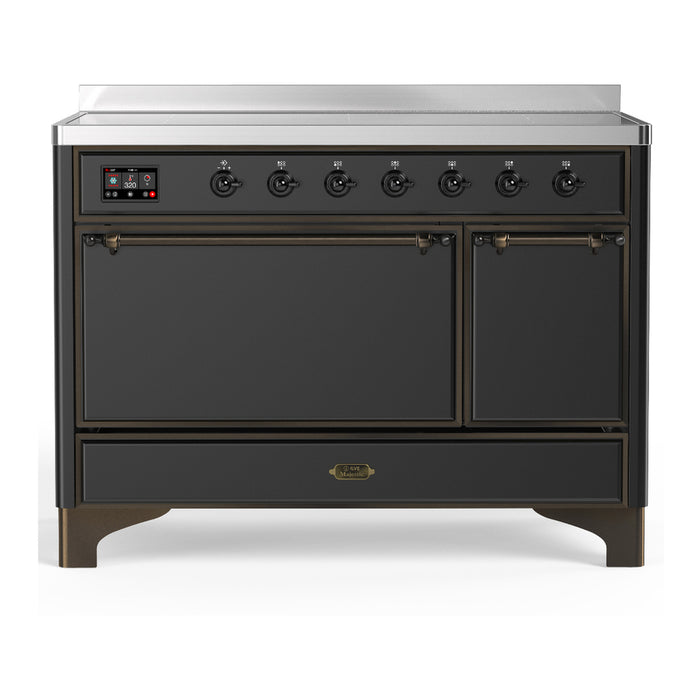 ILVE UMIB48N Majestic III 48 inch Induction Range with 6 Elements, Booster Function, Bridge Control, Residual Heat Indicator (UMIB48QNR3)