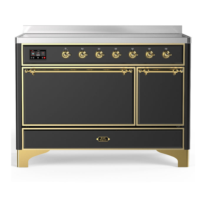 ILVE UMIB48N Majestic III 48 inch Induction Range with 6 Elements, Booster Function, Bridge Control, Residual Heat Indicator (UMIB48QNR3)