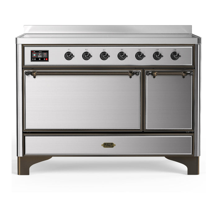 ILVE UMIB48N Majestic III 48 inch Induction Range with 6 Elements, Booster Function, Bridge Control, Residual Heat Indicator (UMIB48QNR3)