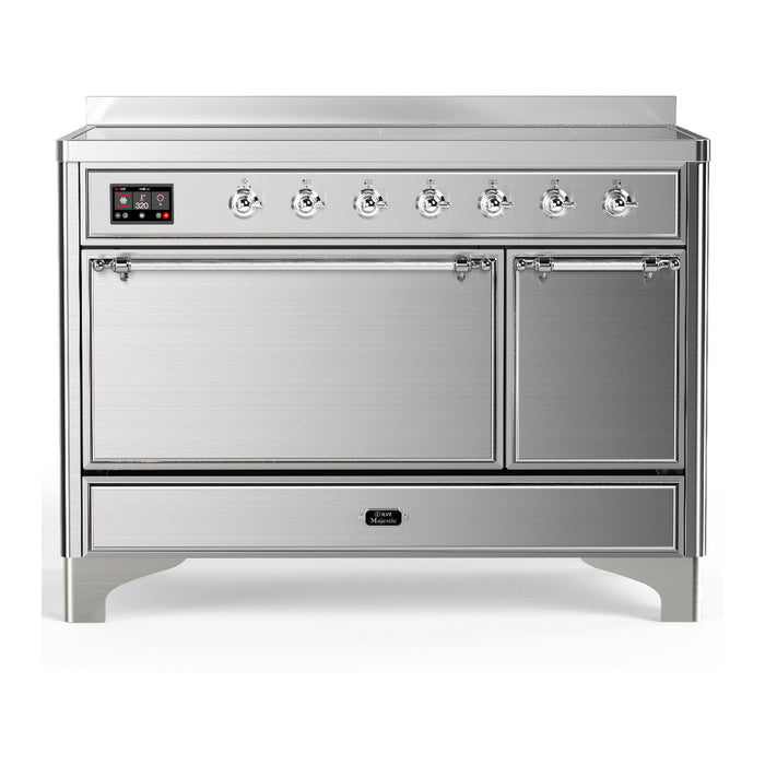 ILVE UMIB48N Majestic III 48 inch Induction Range with 6 Elements, Booster Function, Bridge Control, Residual Heat Indicator (UMIB48QNR3)