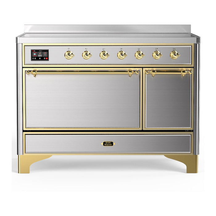 ILVE UMIB48N Majestic III 48 inch Induction Range with 6 Elements, Booster Function, Bridge Control, Residual Heat Indicator (UMIB48QNR3)
