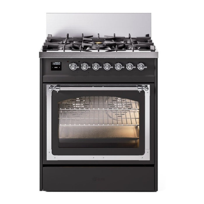ILVE Nostalgie II Noblesse 30″ Dual Fuel Range Triple Glass Door - UN30NMP