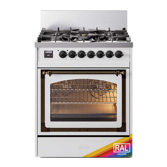 ILVE Nostalgie II Noblesse 30″ Dual Fuel Range Triple Glass Door - UN30NMP