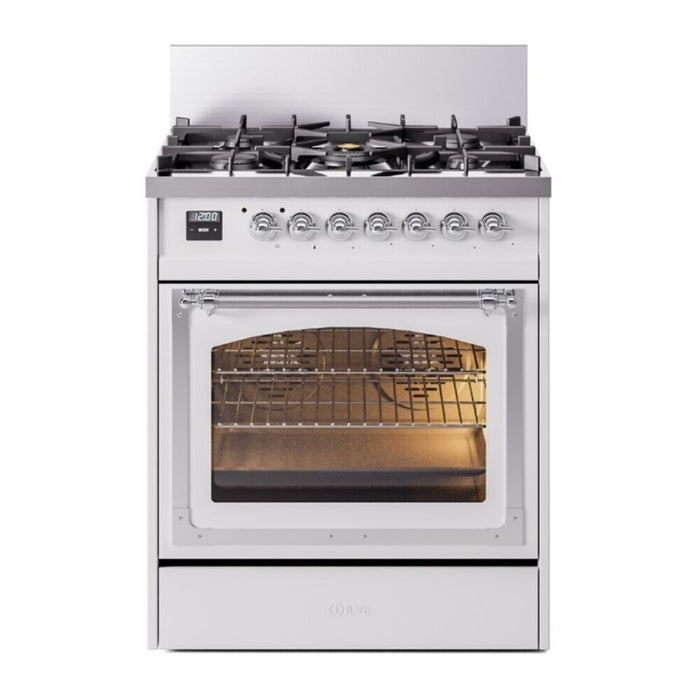 ILVE Nostalgie II Noblesse 30″ Dual Fuel Range Triple Glass Door - UN30NMP