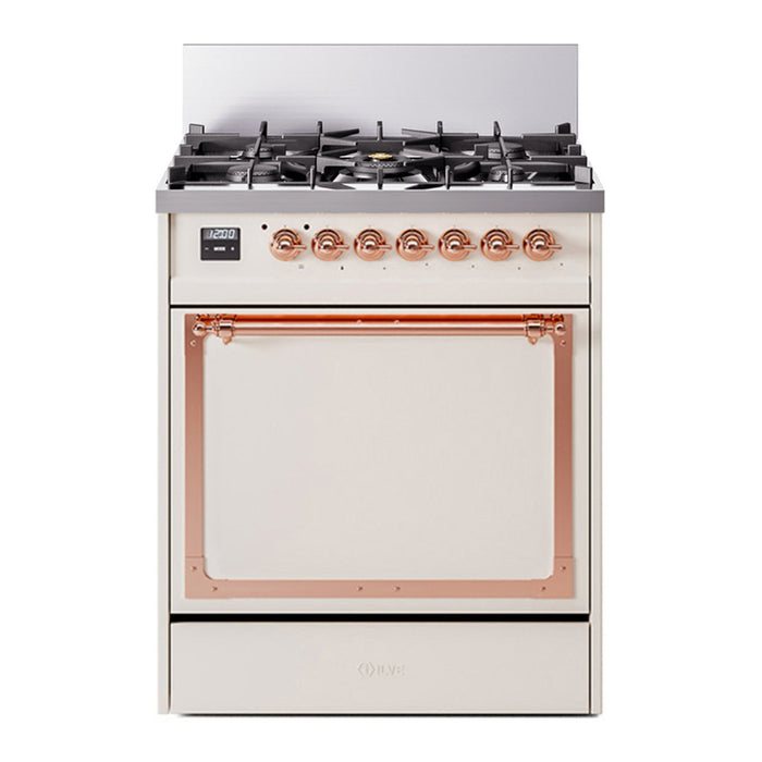 ILVE Nostalgie II Noblesse 30″ Dual Fuel Range Solid Door - UN30QNMP