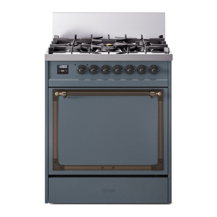 ILVE Nostalgie II Noblesse 30″ Dual Fuel Range Solid Door - UN30QNMP