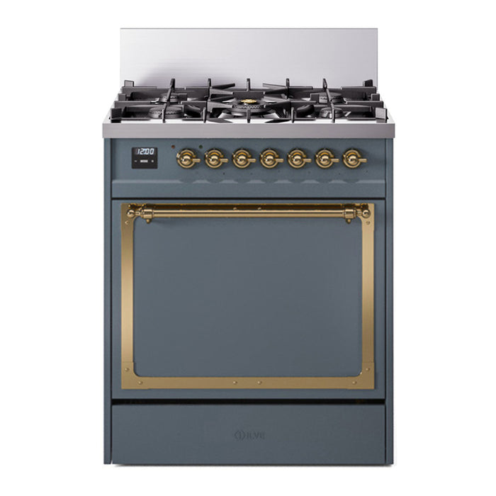 ILVE Nostalgie II Noblesse 30″ Dual Fuel Range Solid Door - UN30QNMP
