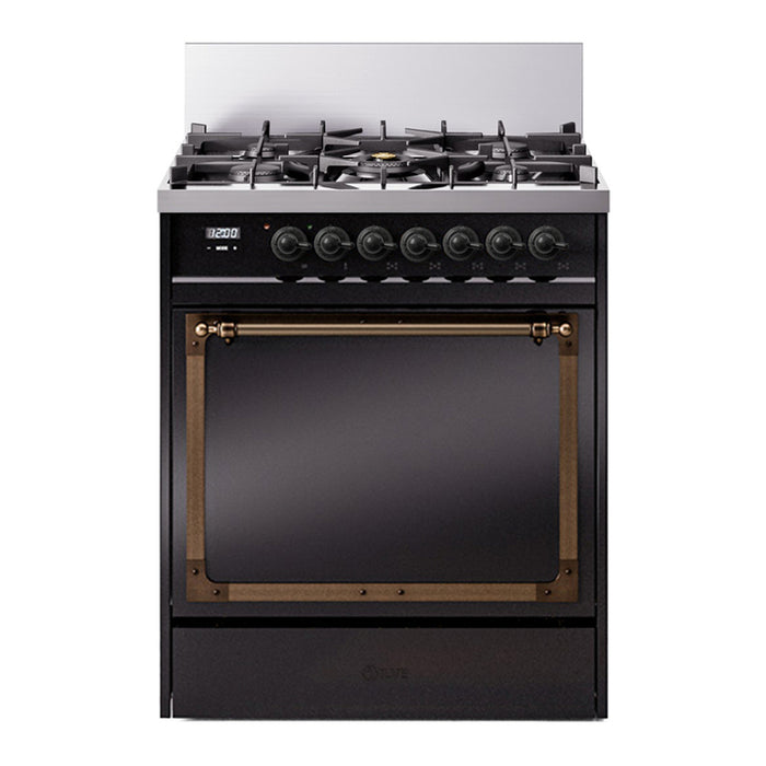 ILVE Nostalgie II Noblesse 30″ Dual Fuel Range Solid Door - UN30QNMP