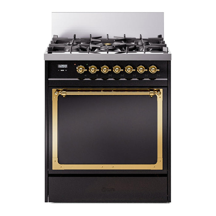 ILVE Nostalgie II Noblesse 30″ Dual Fuel Range Solid Door - UN30QNMP