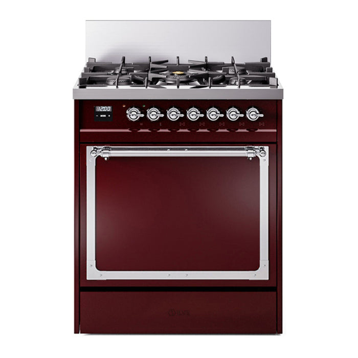ILVE Nostalgie II Noblesse 30″ Dual Fuel Range Solid Door - UN30QNMP