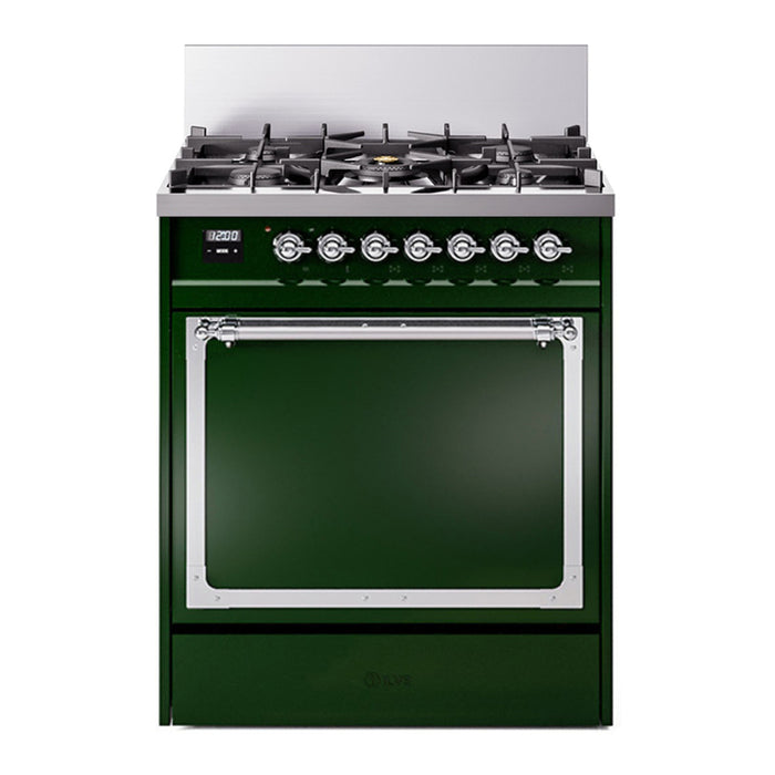 ILVE Nostalgie II Noblesse 30″ Dual Fuel Range Solid Door - UN30QNMP