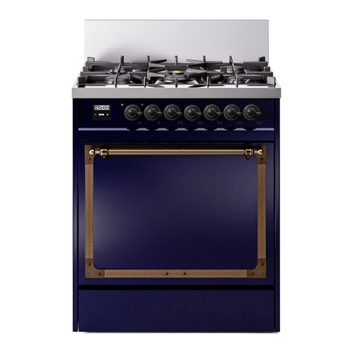 ILVE Nostalgie II Noblesse 30″ Dual Fuel Range Solid Door - UN30QNMP