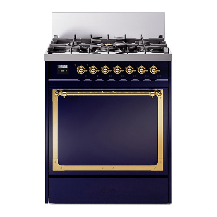 ILVE Nostalgie II Noblesse 30″ Dual Fuel Range Solid Door - UN30QNMP