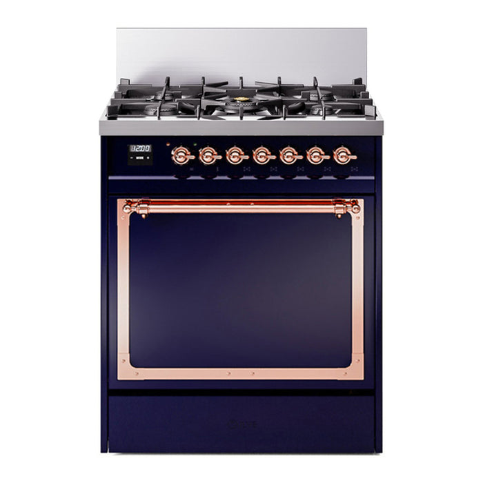 ILVE Nostalgie II Noblesse 30″ Dual Fuel Range Solid Door - UN30QNMP