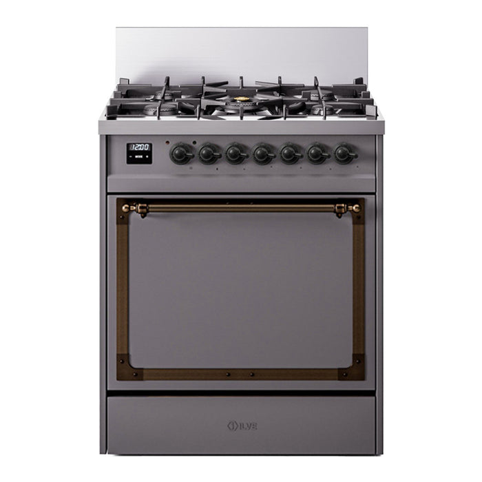 ILVE Nostalgie II Noblesse 30″ Dual Fuel Range Solid Door - UN30QNMP