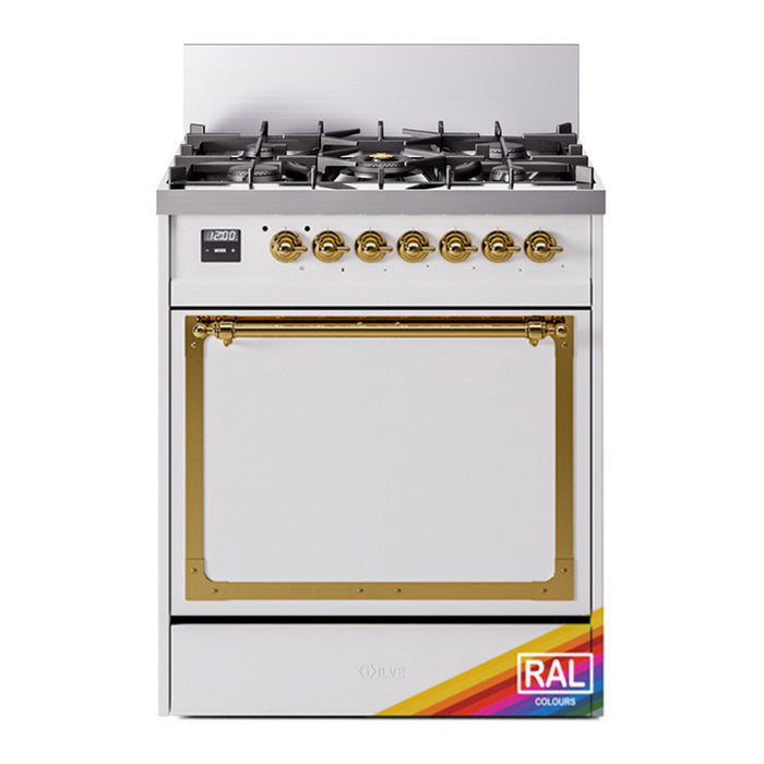ILVE Nostalgie II Noblesse 30″ Dual Fuel Range Solid Door - UN30QNMP