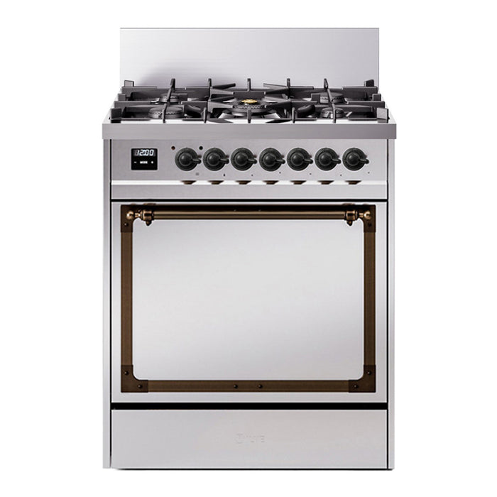 ILVE Nostalgie II Noblesse 30″ Dual Fuel Range Solid Door - UN30QNMP