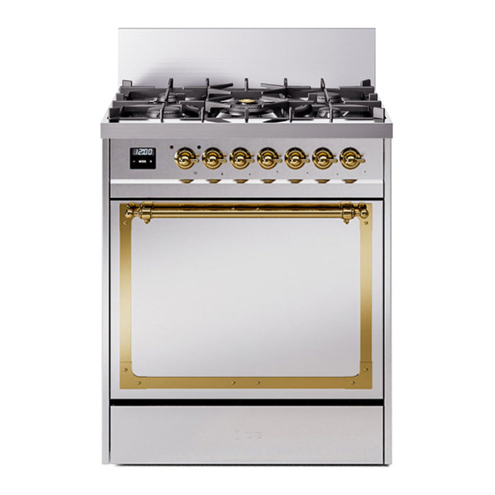 ILVE Nostalgie II Noblesse 30″ Dual Fuel Range Solid Door - UN30QNMP