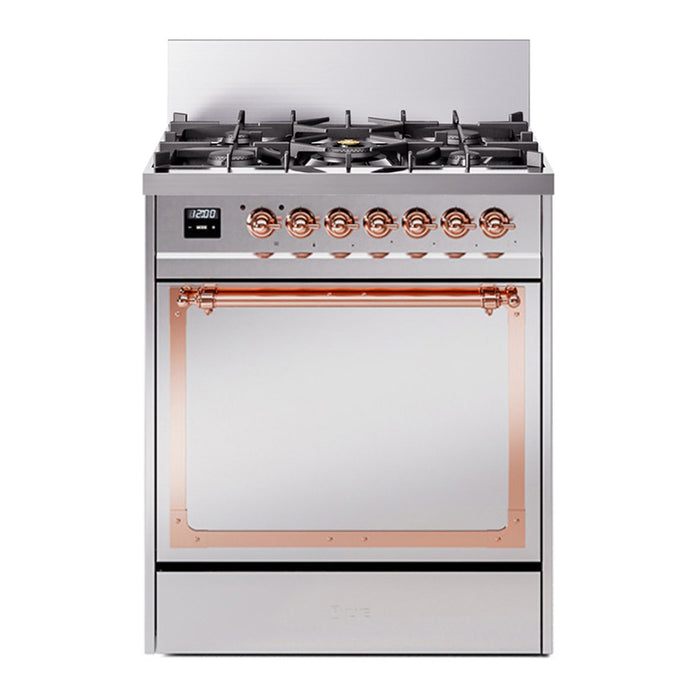 ILVE Nostalgie II Noblesse 30″ Dual Fuel Range Solid Door - UN30QNMP