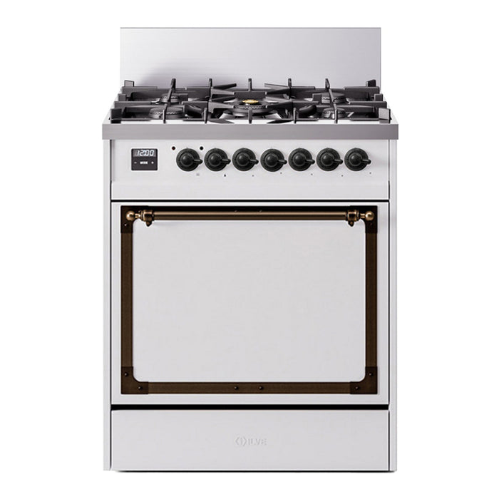 ILVE Nostalgie II Noblesse 30″ Dual Fuel Range Solid Door - UN30QNMP