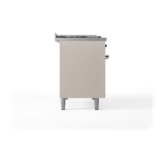 ILVE Nostalgie II Noblesse 48" Dual Fuel Freestanding Range 8 Sealed Burners + Griddle with Solid Door - UN48FQNMP