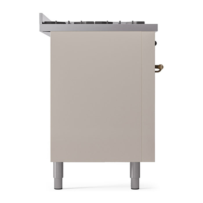 ILVE Nostalgie II Noblesse 60″ Dual Fuel Freestanding Range 9 Sealed Burners + Griddle with Solid Door - UN60FQNMP