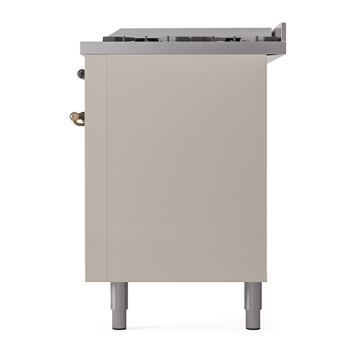 ILVE Nostalgie II Noblesse 60″ Dual Fuel Freestanding Range 9 Sealed Burners + Griddle with Solid Door - UN60FQNMP
