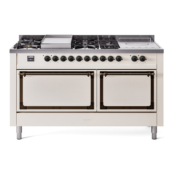 ILVE Nostalgie II Noblesse 60" Dual Fuel Freestanding Range (UN60FSQNMP)