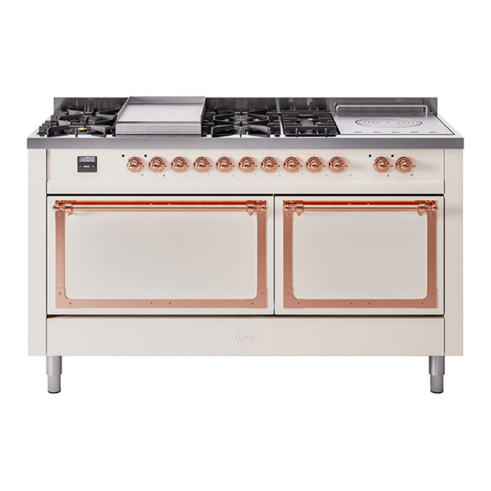 ILVE Nostalgie II Noblesse 60" Dual Fuel Freestanding Range (UN60FSQNMP)
