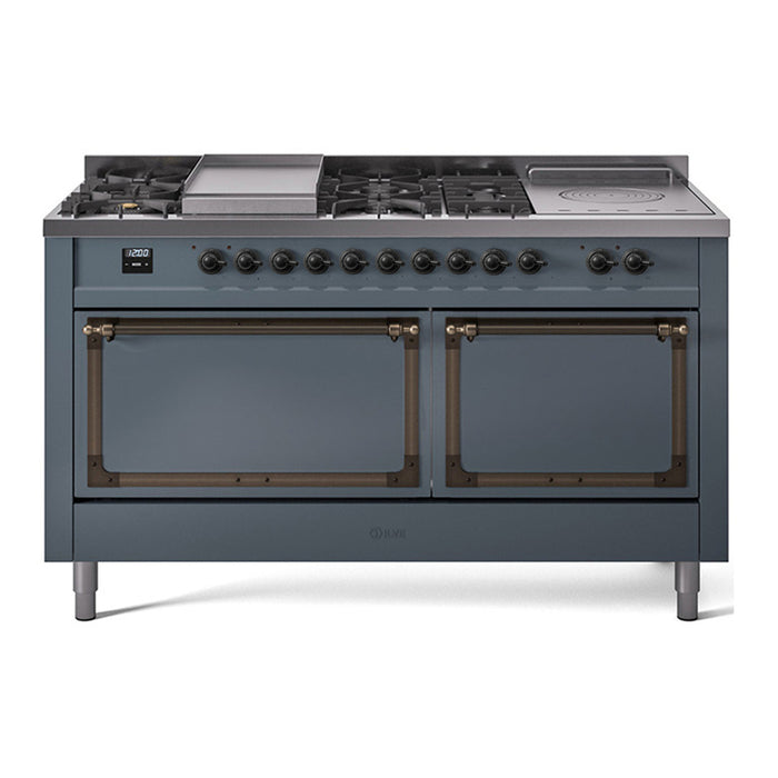 ILVE Nostalgie II Noblesse 60" Dual Fuel Freestanding Range (UN60FSQNMP)
