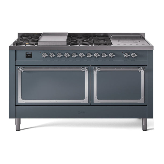 ILVE Nostalgie II Noblesse 60" Dual Fuel Freestanding Range (UN60FSQNMP)