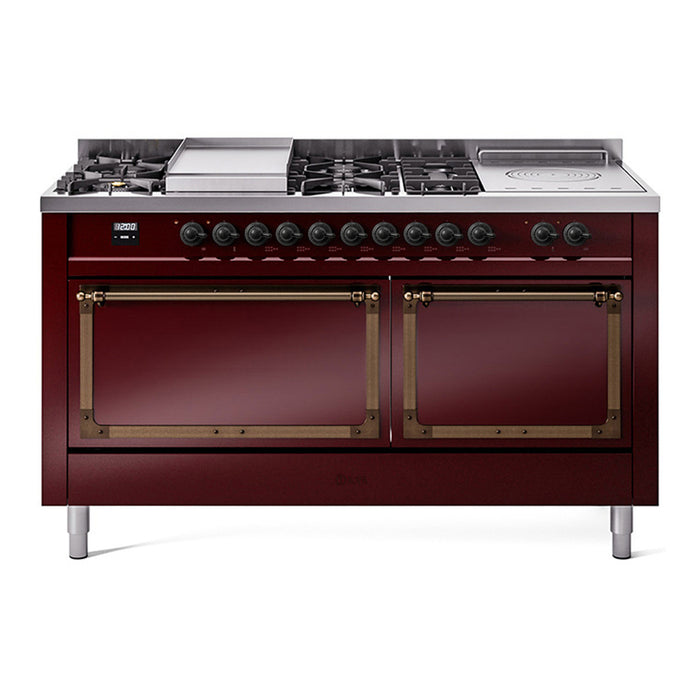 ILVE Nostalgie II Noblesse 60" Dual Fuel Freestanding Range (UN60FSQNMP)