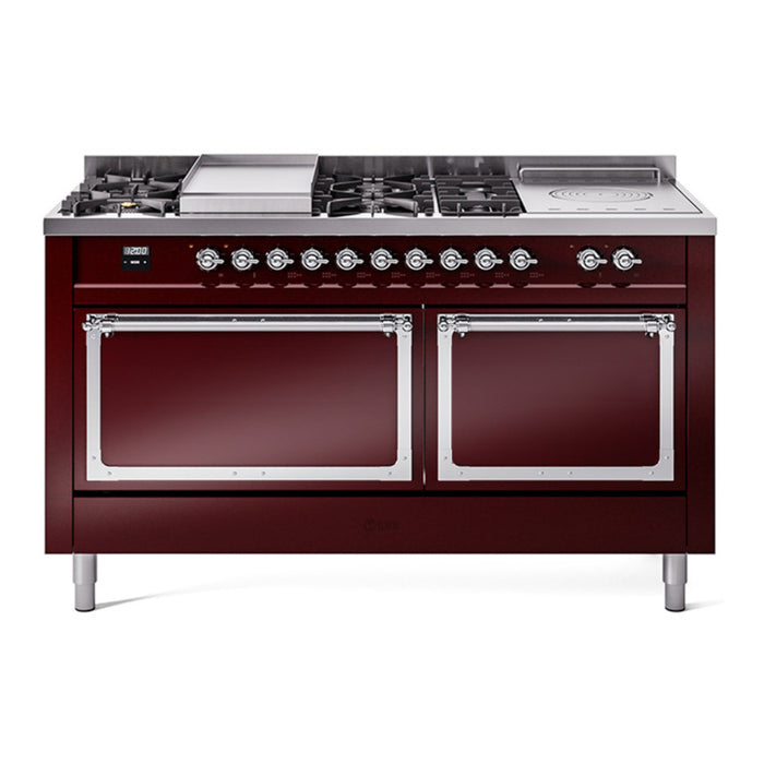 ILVE Nostalgie II Noblesse 60" Dual Fuel Freestanding Range (UN60FSQNMP)