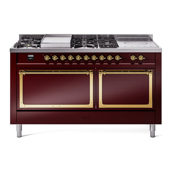 ILVE Nostalgie II Noblesse 60" Dual Fuel Freestanding Range (UN60FSQNMP)