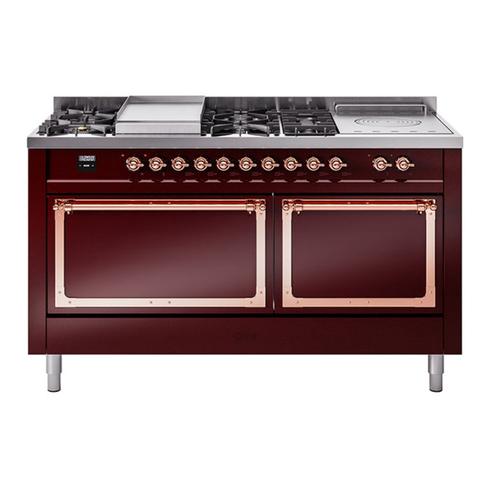 ILVE Nostalgie II Noblesse 60" Dual Fuel Freestanding Range (UN60FSQNMP)