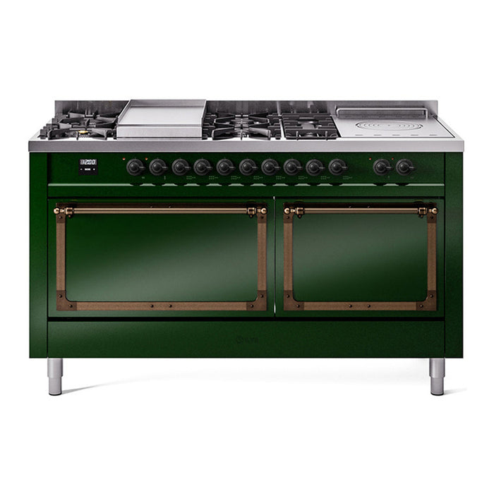 ILVE Nostalgie II Noblesse 60" Dual Fuel Freestanding Range (UN60FSQNMP)