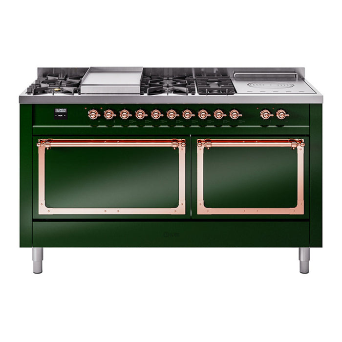 ILVE Nostalgie II Noblesse 60" Dual Fuel Freestanding Range (UN60FSQNMP)