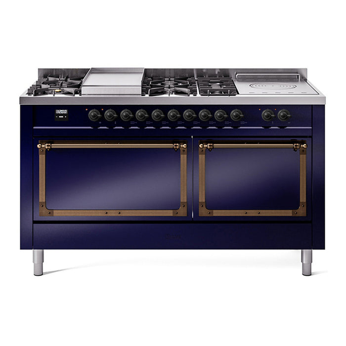 ILVE Nostalgie II Noblesse 60" Dual Fuel Freestanding Range (UN60FSQNMP)