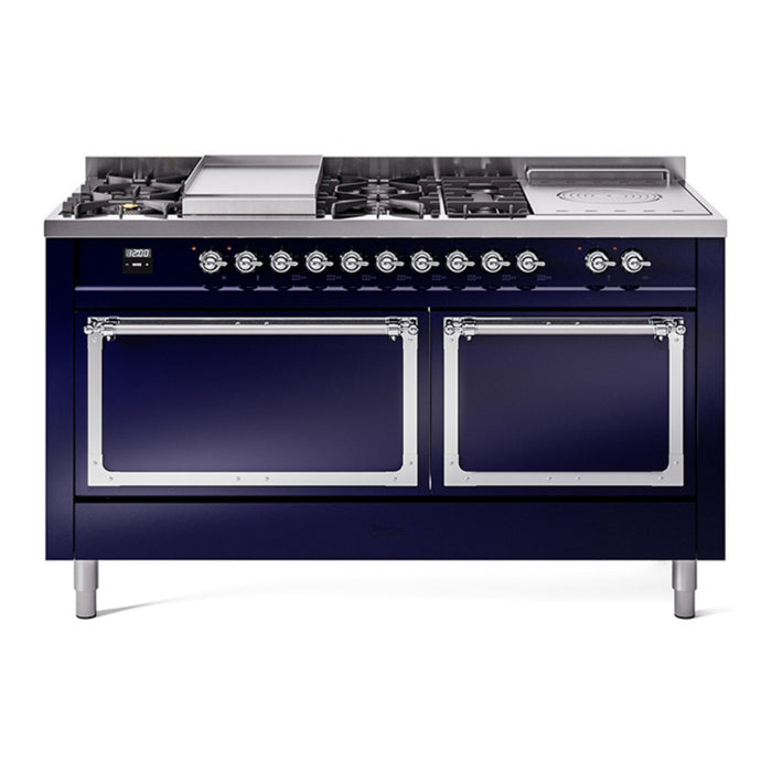 ILVE Nostalgie II Noblesse 60" Dual Fuel Freestanding Range (UN60FSQNMP)