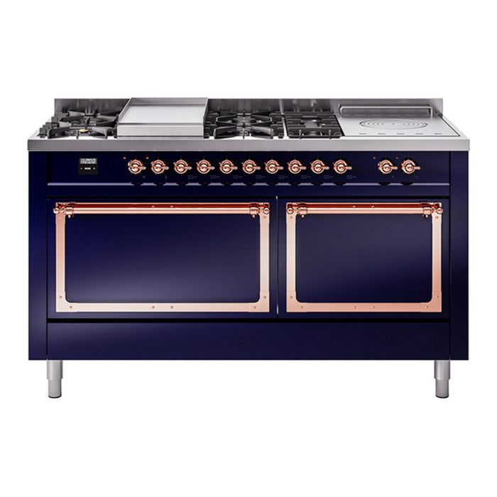 ILVE Nostalgie II Noblesse 60" Dual Fuel Freestanding Range (UN60FSQNMP)