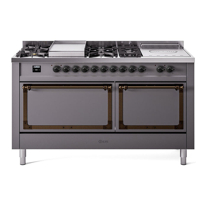 ILVE Nostalgie II Noblesse 60" Dual Fuel Freestanding Range (UN60FSQNMP)